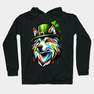 Chinook Dog in Leprechaun Hat for Saint Patrick's Day Hoodie